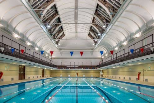 The pool hall at Kentish Town Sports Centre today
